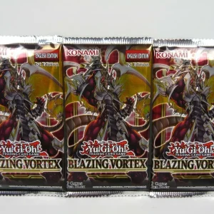 YU-GI-OH lot 3 x booster pack scellé Blazing Vortex 1st edition English 9 cards