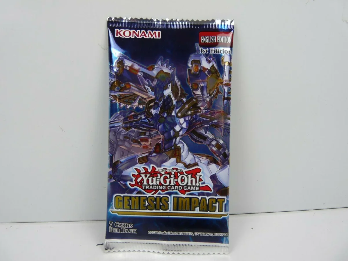 YU-GI-OH booster pack scellé Genesis Impact 1st edition English 7 cards game – Image 2
